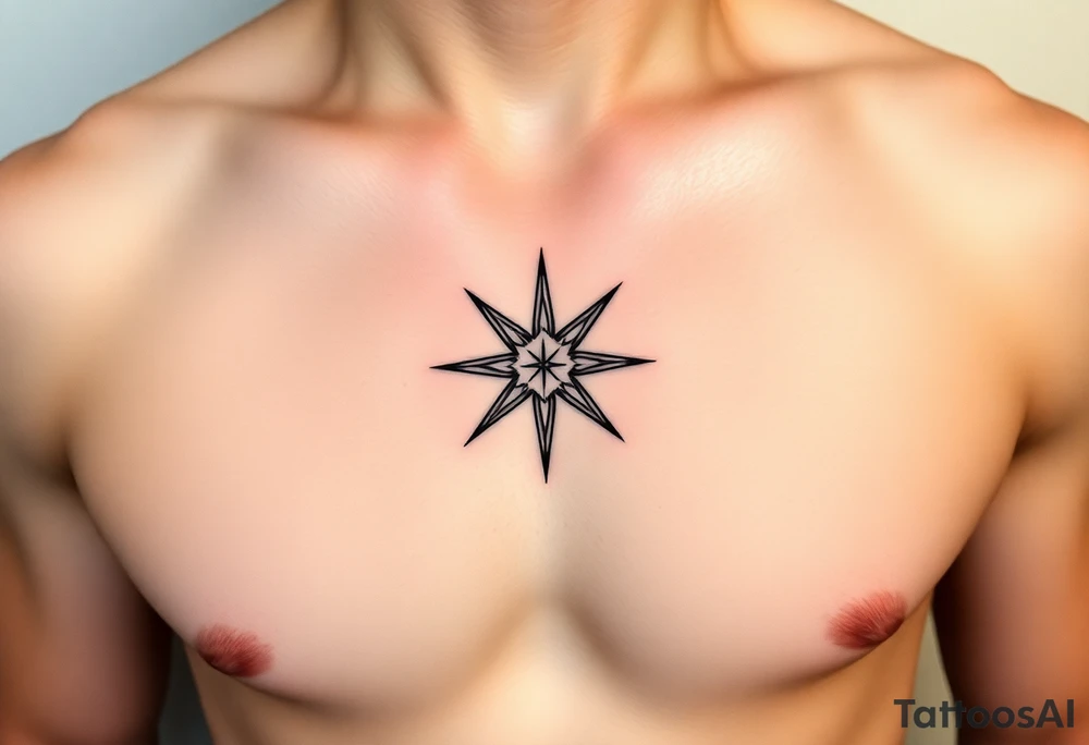 I want to create a tattoo in the center of my chest, close to my heart. It's a tattoo that I want to look at during the worst days of my life or whenever I am having a low day. To remind myself to trust the system, to trust the universe, and to trust myself. To have faith and be a warrior. To have that resilience to get back up. And yeah, like a mix of that feeling and also just to let go and trust that things will work out fine. don't Give me the option of a star or something that is a mix of releasing, letting go of control, and resilience - trust, belief, faith in the universe and myself. tattoo idea
