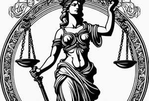 lady justice tattoo idea
