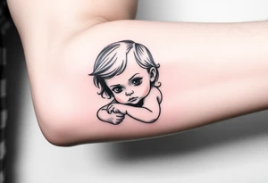 Baby girl tattoo idea
