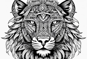 Aztec animal tattoo idea