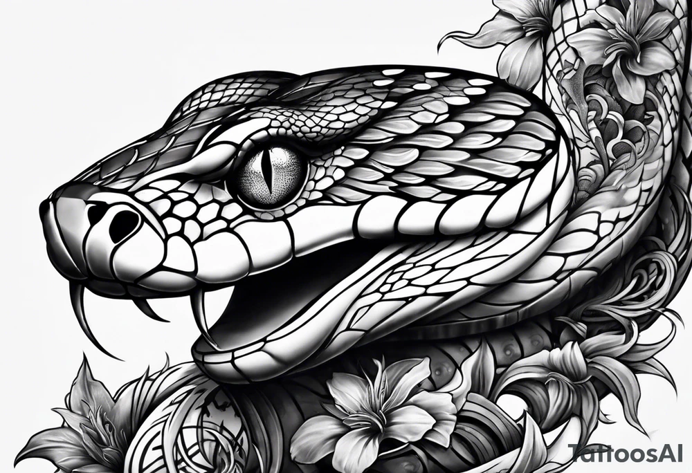 snake wrapping around entire arm starting at the shoulder tattoo idea