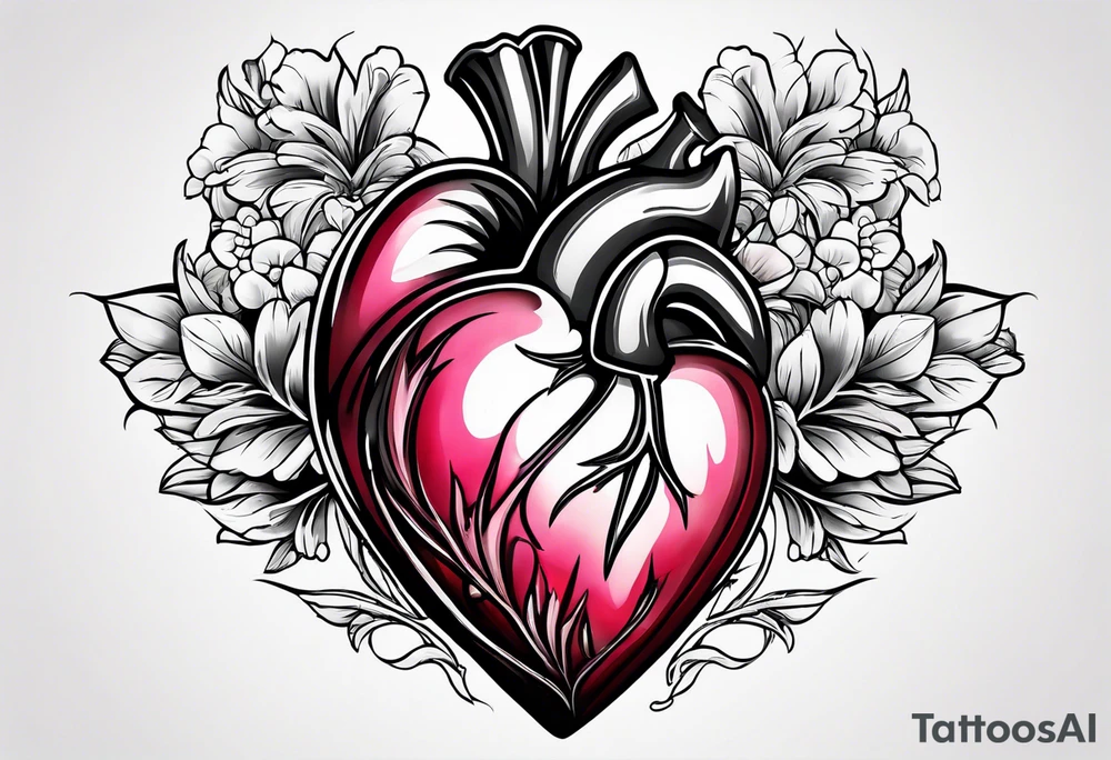 Bleeding heart tattoo idea