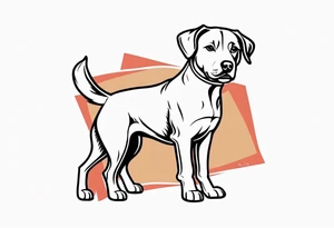 Dog wearing boxing gloves tattoo idea
