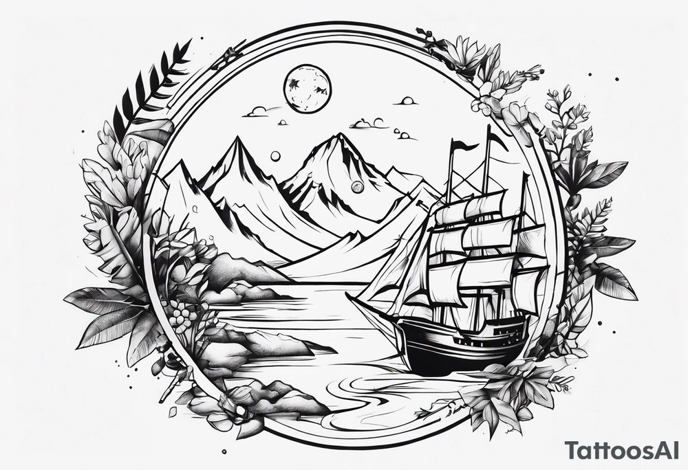 treasure hunt way tattoo idea
