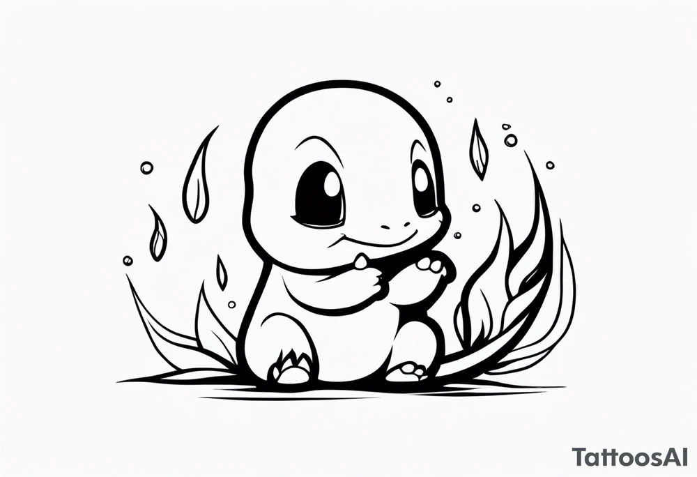 charmander crying tattoo idea