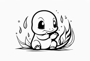 charmander crying tattoo idea