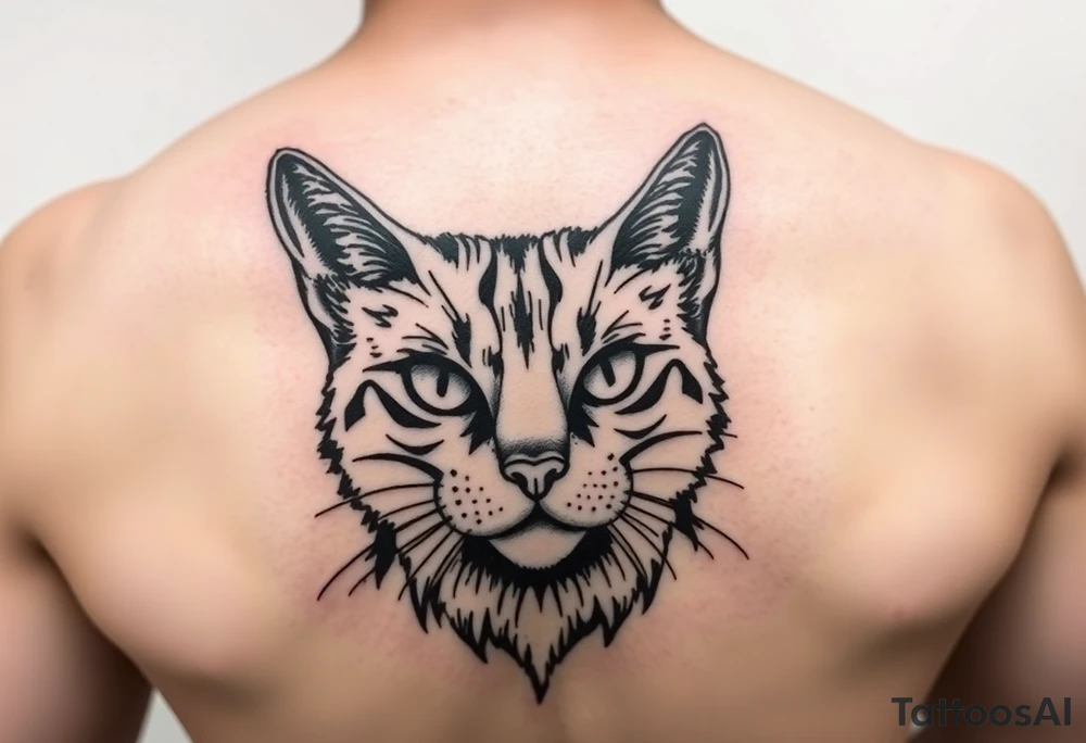 black cat tattoo idea