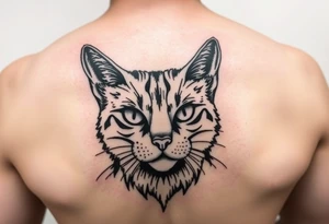 black cat tattoo idea