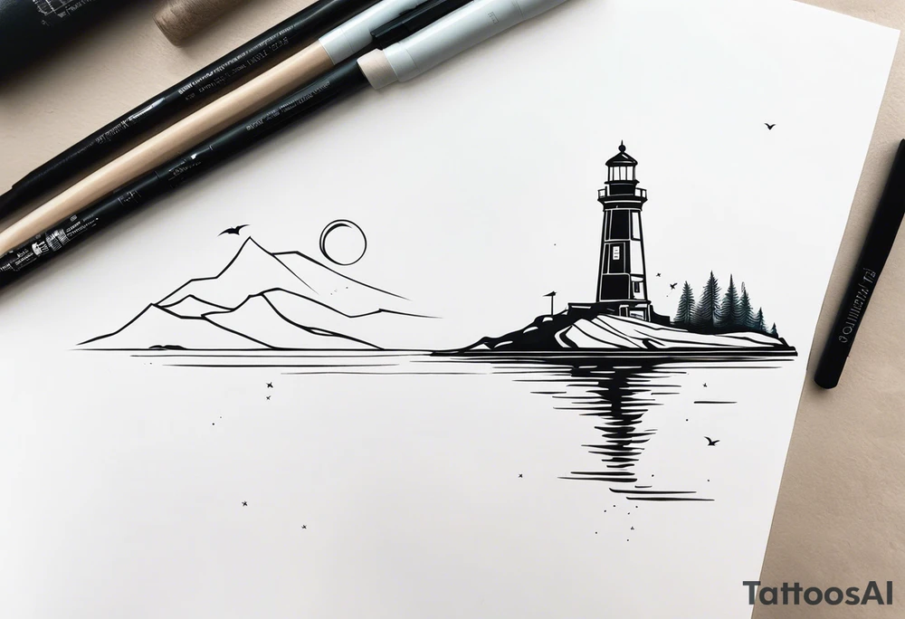 lighthouse tattoo idea
