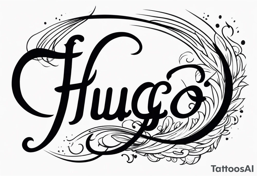 The word “fuego” in cursive inside fire and fades out tattoo idea