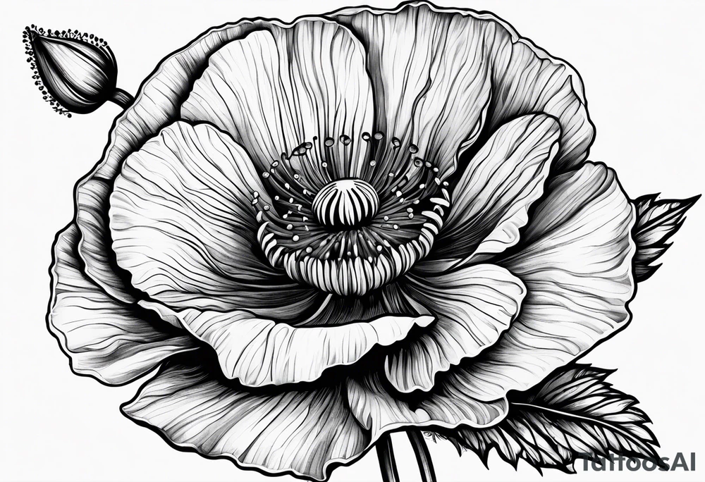 Poppy tattoo idea