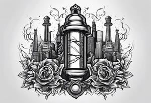 number 5 in electricity bolts tattoo idea