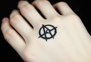 Cybersigilism tattoo of the anarchy symbol tattoo idea