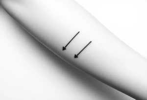 3 lines around the arm. Each line has with different style. tattoo idea