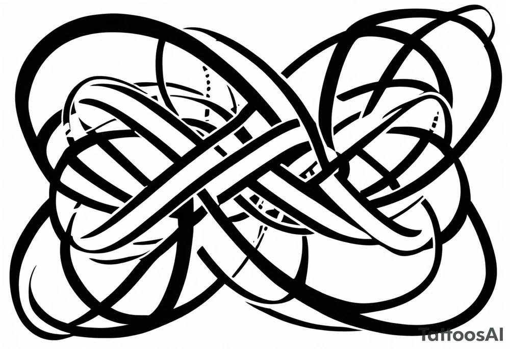 Double infinity symbol with TB5 shown once inside symbol tattoo idea