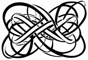 Double infinity symbol with TB5 shown once inside symbol tattoo idea