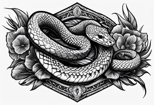 Black mamba Logo with black mamba snake wrapped around tattoo idea