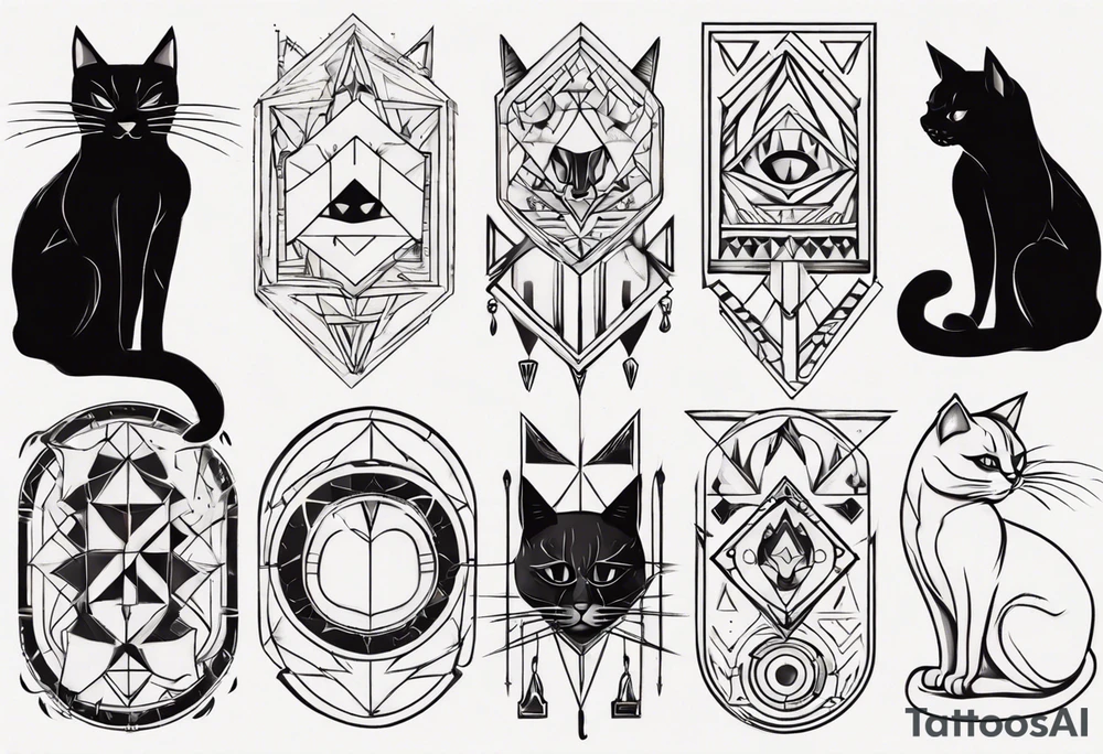a black cat tattoo idea