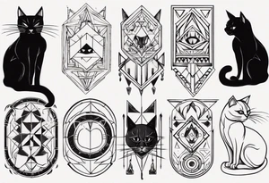 a black cat tattoo idea