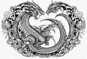 Mushroom figure 8 dragon tattoo idea