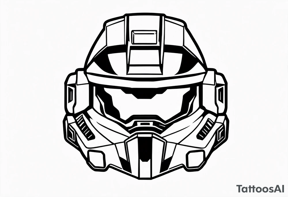 Halo master chief logo helmet tattoo idea