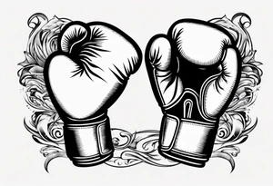 boxing gloves with Basque lauburu design tattoo idea