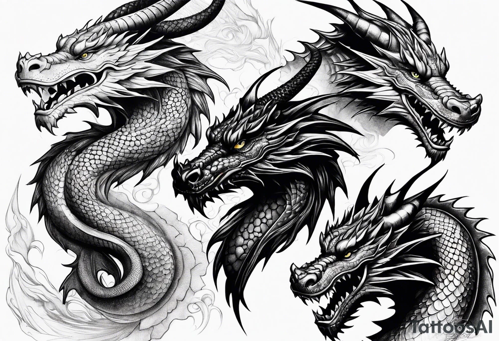 3 dragons tattoo idea