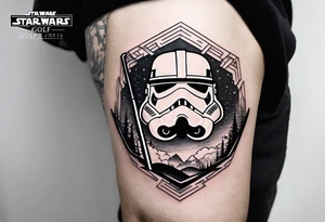 Star wars Golf theme shoulder tattoo for men tattoo idea