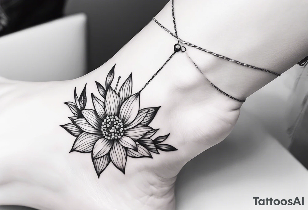 feminine ankle bracelet tattoo tattoo idea