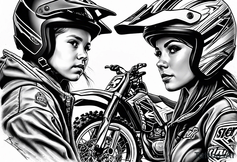 Sister and brother bond over motocross tattoo idea