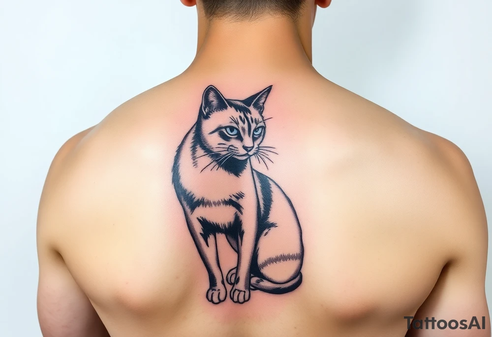 black cat tattoo idea