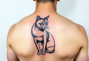 black cat tattoo idea