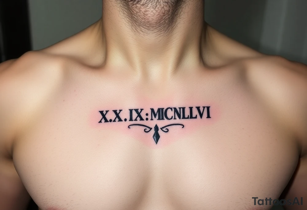 XXX_IX_MCMXLVII date on arm tattoo idea