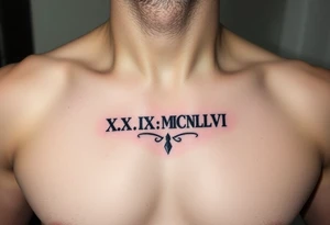 XXX_IX_MCMXLVII date on arm tattoo idea