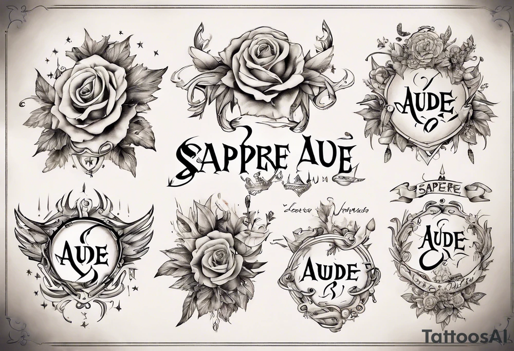 Schriftzug "sapere aude" tattoo idea