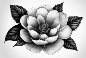 simple flower tattoo idea