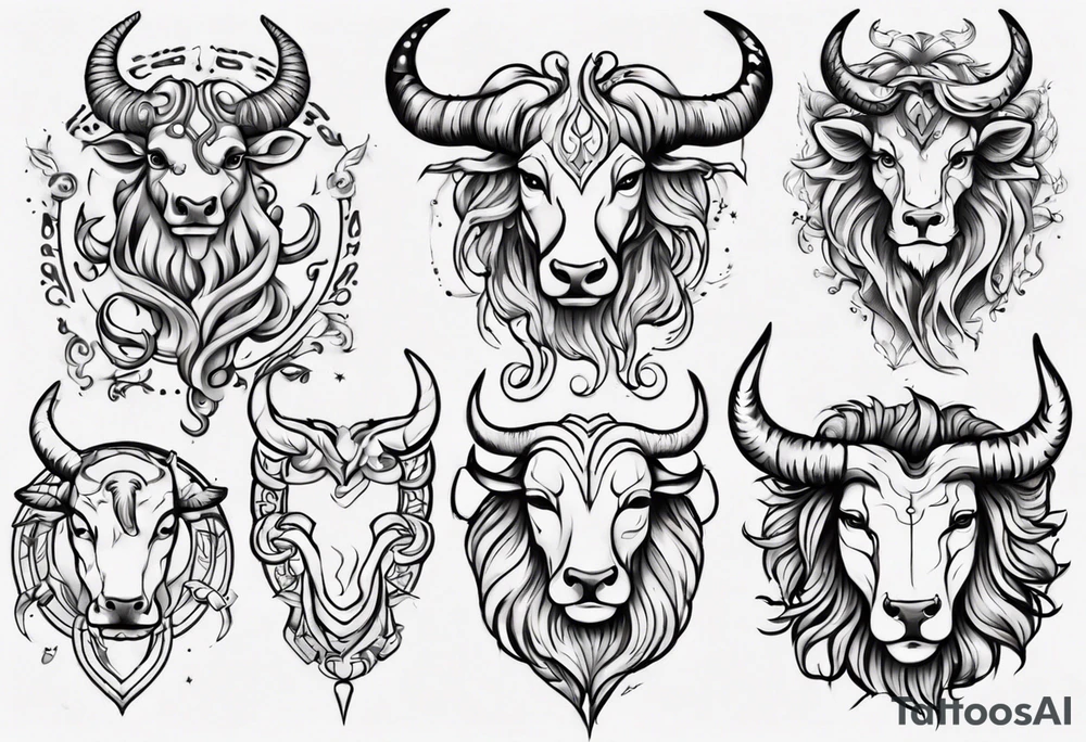 Taurus and leo tattoo tattoo idea