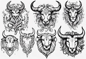 Taurus and leo tattoo tattoo idea
