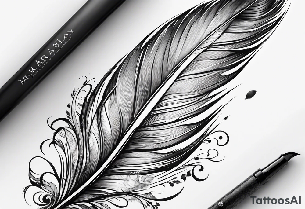 Feather turning into birds tattoo idea