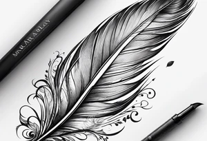 Feather turning into birds tattoo idea