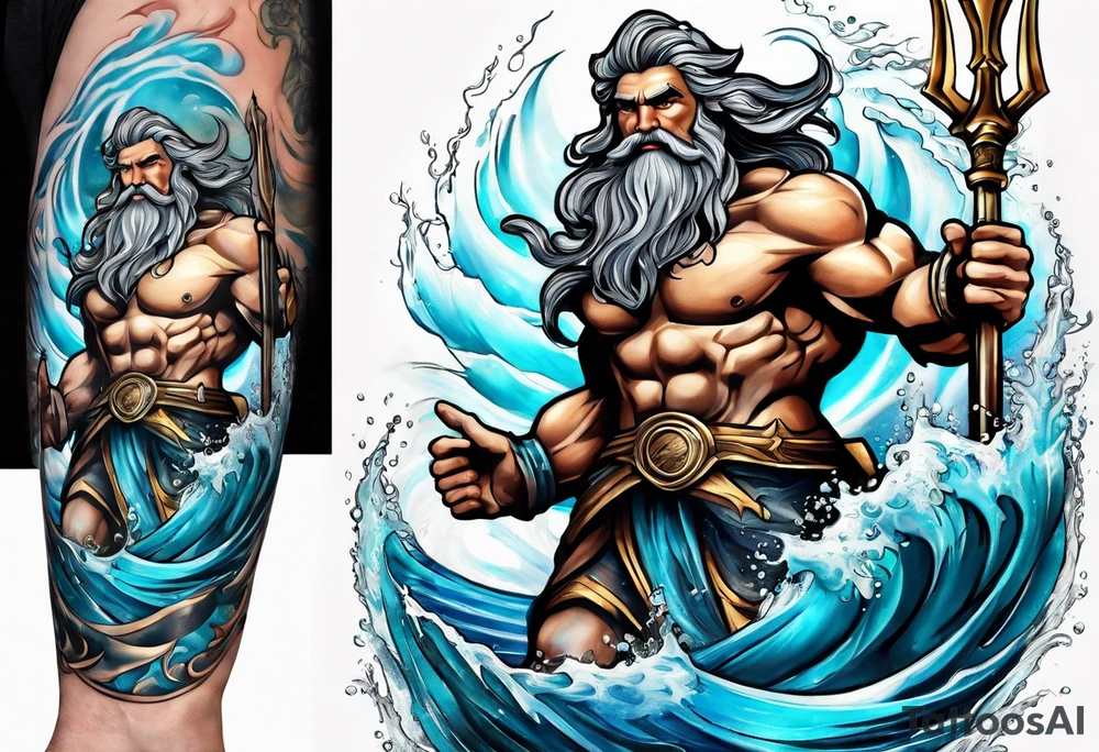 Poseidon, water, war, February tattoo idea