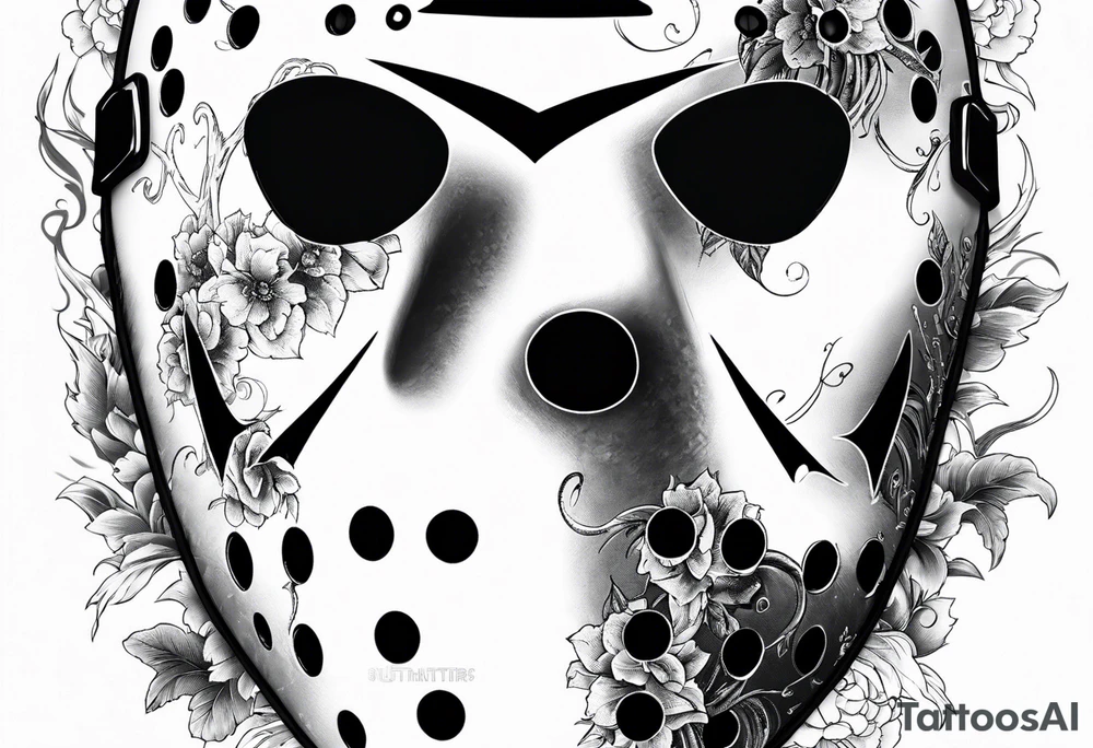 Friday the 13th Jason mask, horror, Japanese art tattoo idea