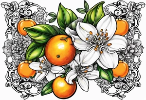 Azaleas and kumquats for sternum. tattoo idea