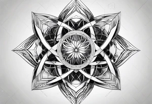 golden ratio, geometric design, infinity tattoo idea