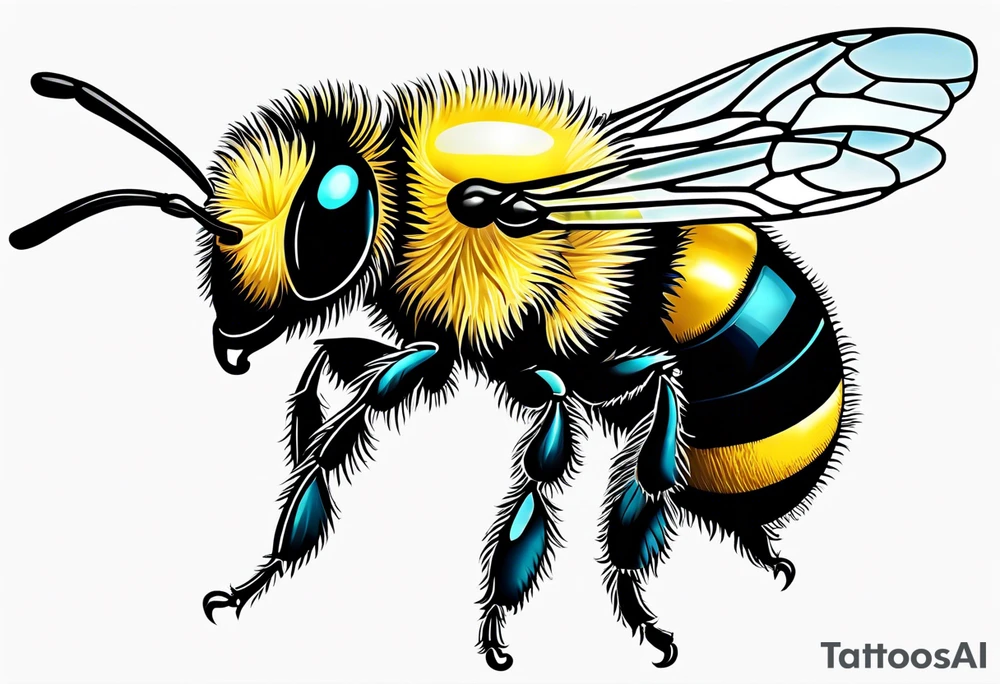 Small bee, not real tattoo idea