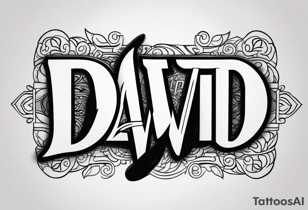 Name David tattoo idea