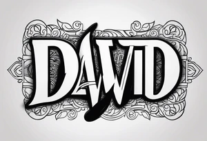 Name David tattoo idea