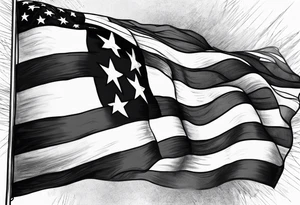 black puerto rican flag tattoo idea
