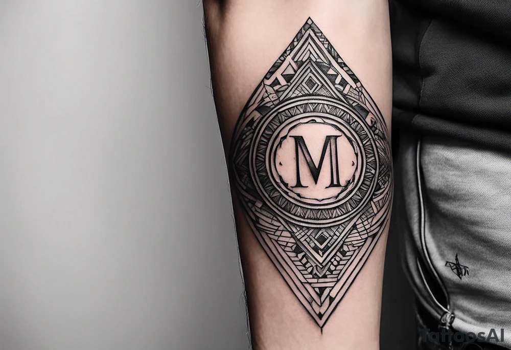 small tattoo on the forearm of a man with the initials MLJ, date of birth 22/09/22 in the style of a moluccan tattoo tattoo idea