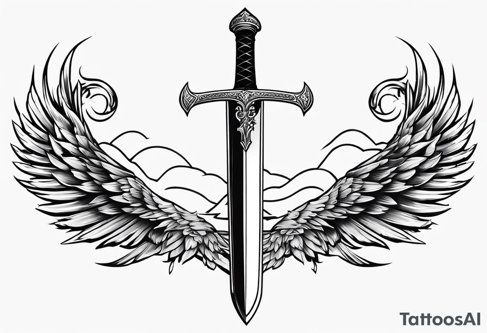 Valhalla sheild sword tattoo idea